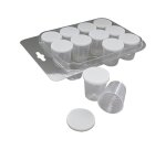Lot de pots o'color gradues hermetiques 30 ml 12 unites   et 1 suppport