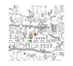 Coloriage geant bouchut la ferme 120x80cm papier 150g    impression noir