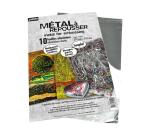 Pochette feuilles aluminium metal a repousser graine      creative 40x30cm 10 feuilles  coloris argent