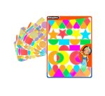 Gommette geometrique cleopatrebaby 12 a 55mm + de 11 formes 276 gommettes 12 coloris      assortis fluo pastel pochette