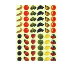 Gommette fantaisie cleopatre fruits 6 motifs 720 gommettes pochette de 24 planches a5