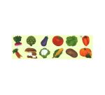 Gommette fantaisie cleopatre legumes 6 motifs 720          gommettes pochette de 24      planches a5