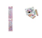 Lot bordures strass folia adhesive 25 cm 5 unites       coloris et formes assorties