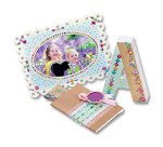 Lot bordures strass folia adhesive 25 cm 5 unites       coloris et formes assorties