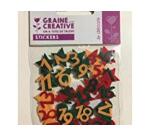 Calendrier de l avent graine creative noel chiffres en     feutrine adhesifs sachet de   24 pieces