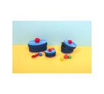 Pompons a la couleur graine creative 15 mm 45 pieces      coloris rouge