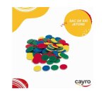 Jetons cayro 4 coloris assortis sachet de 100 pieces