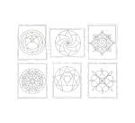 Lot de cartes autocollantes culture club a decorer motifs mandalas assortis format      19x15cm 6 unites