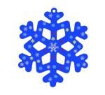 Lot de 10 etoiles de neige culture club en bois avec     trou de suspension            12.9x12.3cm coloris naturel