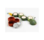 Lot de bougies chauffe-plat culture club avec socle metal 10 unites