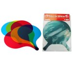 Lot palettes optiques geantes henbea 2 jeux 3 palettes      34x23 cm coloris assortis