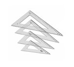 Equerre faibo plastique incolore 45  hypotenuse 20 cm