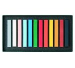 Pastels tendres lyra secs soft forme carree 10mm 6 cm   12 unites coloris assortis