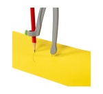 Compas wonday fibre canon 360  star plastique 135mm     bicolore