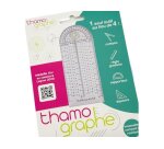 Thamographe codamex 4 outils en 1 equerre compas           rapporteur regle plastique    transparent