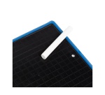 Ardoise wonday plastique 16x24cm 1 face quadrillee 1   face unie coloris noir