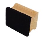 Mini-brosse wonday pour ardoise noir poignee bois &   feutre 5,4x3,5x3 cm lot 3     unites