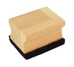 Mini-brosse wonday pour ardoise noir poignee bois &   feutre 5,4x3,5x3 cm lot 3     unites