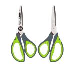 Ciseaux wonday tribal 13cm lames acier inox bouts ronds  anneaux asymetriques