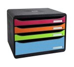 Module de classement Big Box Plus horizon 4 tiroirs Ecoblack