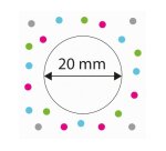 Gommette apli ronde 20mm coloris pastels assortis 4    rouleaux 7080 unites
