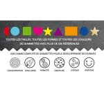 Gommette apli ronde 45mm coloris classiques assortis 4 rouleaux 1416 unites