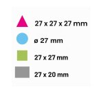 Gommette apli formes geometriques et coloris       pastels assortis 4 rouleaux   5428 unites
