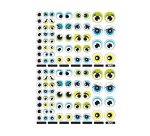 Gommette apli yeux ronds bleu/vert 312 unites