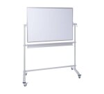 Tableau blanc mobile reversible dahle double face  laque feutre effacable a sec  pivotement 360 degres 4