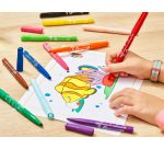 Feutre bic kids visacolor xl encre lavable pointe large    bloquee coloris brun
