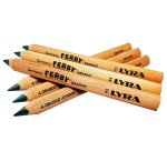 Crayon graphite lyra ferby nature b gros module 12cm bois de hetre corps triangulaire mine 6mm etui 12 unites