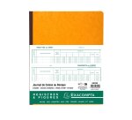 Piqûre 32x25cm Journal de caisse ou banque 5 débit - 5 crédit 33 lignes 80 pages - Couleurs assorties