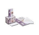 Enveloppe visite gpv saint louis papier vélin blanc 100g 90x140mm gommée doublée fond gris étui 25 unités
