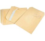 Pochette kraft gpv autocollante économique c4 229x324mm 90g fenêtre 50x100mm boîte 250 unités