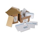Enveloppe économique dl 110x220mm 80g autocollante fenêtre 35x100mm coloris blanc boîte 500 unités