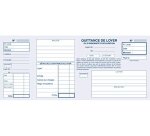 Carnet à souche elve quittances loyer 10,5x24,5cm 50 feuillets 70g papier chèque amagnétique