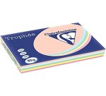 Papier couleur clairefontaine trophée multifonction a3 80g/m2 couleurs assorties pastel paquet 500 feuilles