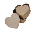 Clip mémo fantaisie bois porte -trombones sur tige forme coeur 11cm