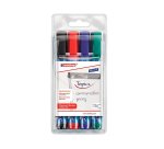 Marqueur edding permanent chevalet e380 pointe ogive tracé 1.5/3mm corps plastique spécial flipchart 4 unités assorties