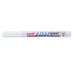 Marqueur uniball paint marker permanent pointe extra-fine encre base huile tous supports résiste 800 degrés blanc