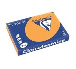 Papier couleur clairefontaine trophée multifonction a3 80g/m2 couleurs vives clémentine paquet 500 feuilles