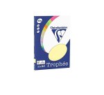 Papier couleur clairefontaine trophée personal paper pack a4 160g/m2 jaune canari paquet 50 feuilles unicolores