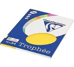 Papier couleur clairefontaine trophée personal paper pack a4 160g/m2 jaune soleil 50 feuilles couleurs intenses