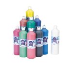 Gouache mini artistes économique ultra-lavable prête à l'emploi épaisse onctueuse coloris terre sienne flacon 1000ml
