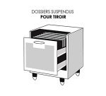 Dossier suspendu l'oblique polypro ultimate 5/10e tiroir entraxe 330mm h250mm fond 50 coloris bleu pack 10 unités