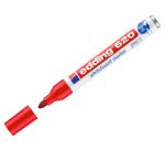 Marqueur edding e620 tableau blanc pointe ogive corps métal encre cap-off effaçable pigmentée faible odeur couleur rouge