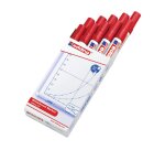 Marqueur edding e620 tableau blanc pointe ogive corps métal encre cap-off effaçable pigmentée faible odeur couleur rouge