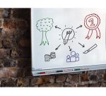 Marqueur edding e620 tableau blanc pointe ogive corps métal encre cap-off effaçable pigmentée faible odeur couleur rouge