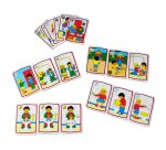 Jeu maxi saisons valisette contient 4 arbres plastiques 64x48cm 28 éléments velcros