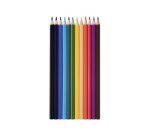 Crayon couleur jovi bois hexagonal 175mm mine 7.5mm couleurs vives étui carton 12 unités